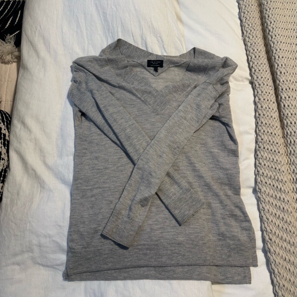 Rag & Bone 100% Cashmere Grey Sweater Size Medium